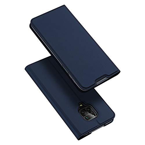 DUX DUCIS Funda Redmi Note 9S, Redmi Note 9 Pro Funda, PU Cuero Flip Carcasa Fundas Móvil de Tapa Libro para Xiaomi Redmi Note 9S / Note 9 Pro (Azul Marino)