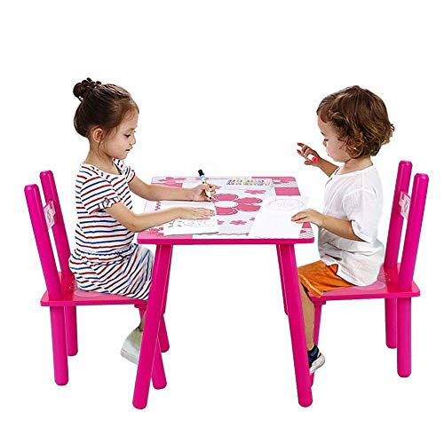 EBTOOLS - Juego de mesa y silla para niños, de madera, para estudiar, para jugar y pintar, para jugar a juego de mesa...