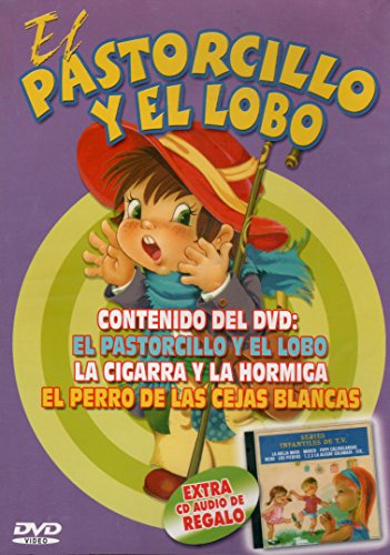 El Pastorcillo y el Lobo, La Cigarra y la Hormiga, El Perro de las Cejas Grandes + CD Regalo: Canciones Series infantiles de TV [DVD]
