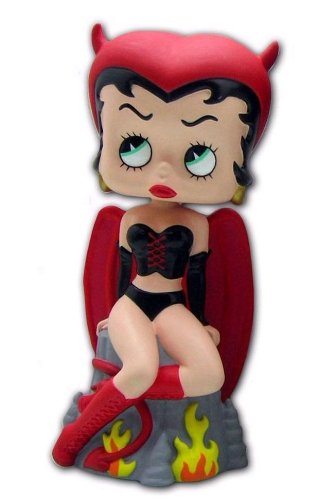 Funko - Wacky Wobbler, Betty Boop: Devil cabezón, Figura de 18 cm (FUNWWBH8201)