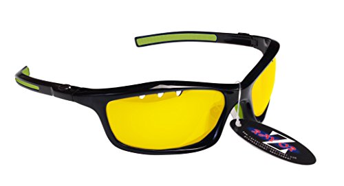 Gafas de sol para montañismo de RayZor con montura ultraligera y cristal claro de color amarillo, con claridad mejorada y antirreflectante, con protección UV400