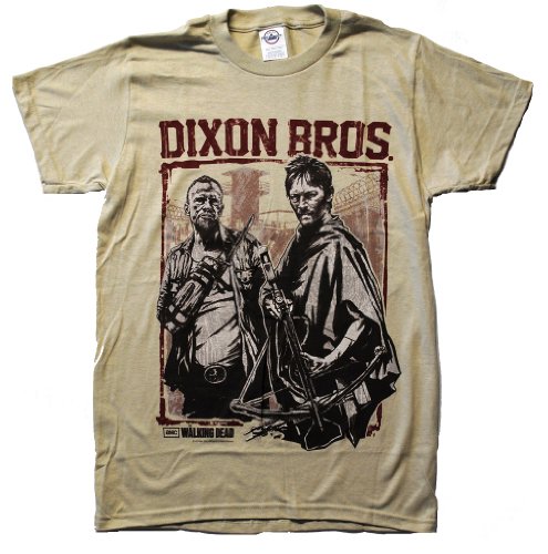Gerlernt The Walking Dead Dixon Brothers Daryl Merle Officially Licensed Adult T-Shirt