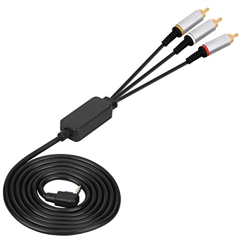 Goshyda Cable AV 1.5M Componente ABS Cable de TV Cable de Audio y Video para PSP1000 2000 3000