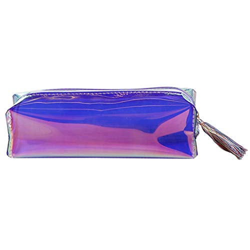 GREEN&RARE - Bolsa de lápices transparente con purpurina, estuche creativo de PVC, bolsa de lápices para bolígrafos, material escolar, regalo para niños