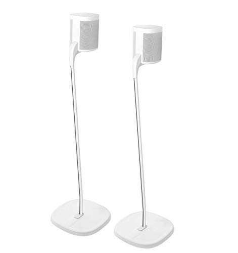 GT STUDIO Soportes de Altavoces para SONOS One, One SL, Play:1 y Play:3, el Diseño Premium Mejora el Sonido Envolvente y Oculta Completamente los Cables, Base Pesada – (Par, Blanco)