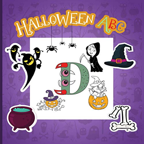 Halloween ABC: Un divertido alfabeto para colorear para niños pequeños y niños de 2 a 5 años, juega y aprende de la A a la Z para jardín de infantes y ... ... Idea de regalo de Halloween para niños