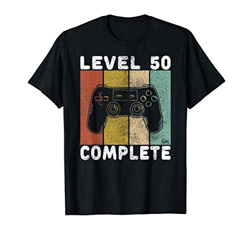 Hombre Camiseta Gamer Para Hombres 50 Años Regalo 50 Cumpleaños Camiseta