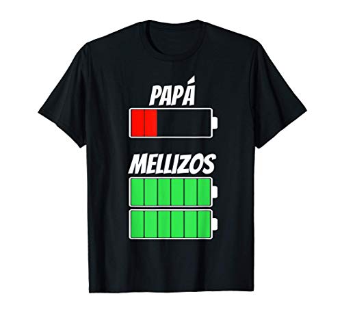 Hombre Papá De Mellizos Nacimiento De Batería Mellizos Primerizo Camiseta