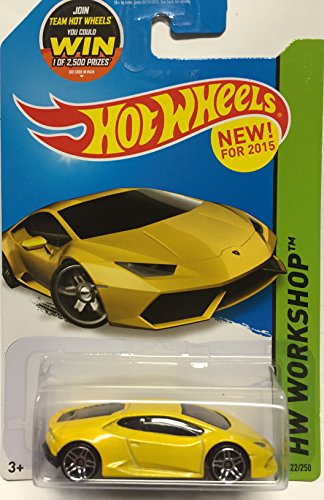 Hot Wheels, 2015 HW Workshop, Lamborghini Huracan LP 610-4 [Yellow] 222/250 by