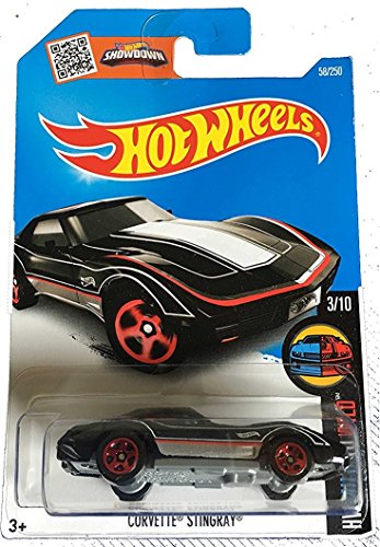 Hot Wheels, 2016 Mild to Wild, Corvette Stingray [Black] #58/250 by