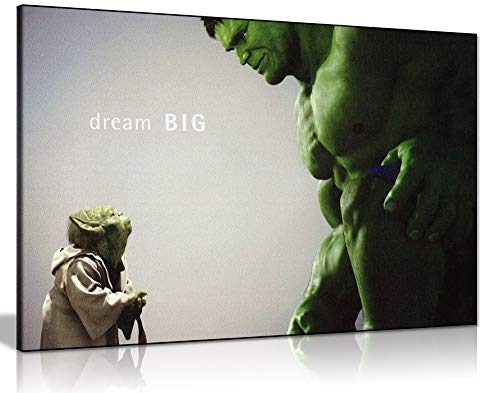 Hulk cómic película, cuadro en lámina enmarcado, impresión 20 x 76,2 cm A1