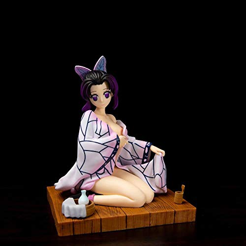 HYKCSS Demon Slayer's Blade Beautiful Girl Series Anime Doll Kochou Shinobu Versión Estatua Muñeca Escultura Juguete Decoración Modelo Figura Figura Altura 17cm