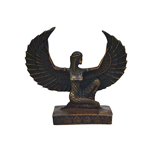 ISIS alada Diosa del Amor en el Antiguo Egipto. Figura Hecha a Mano por Artesanos egipcios en Luxor