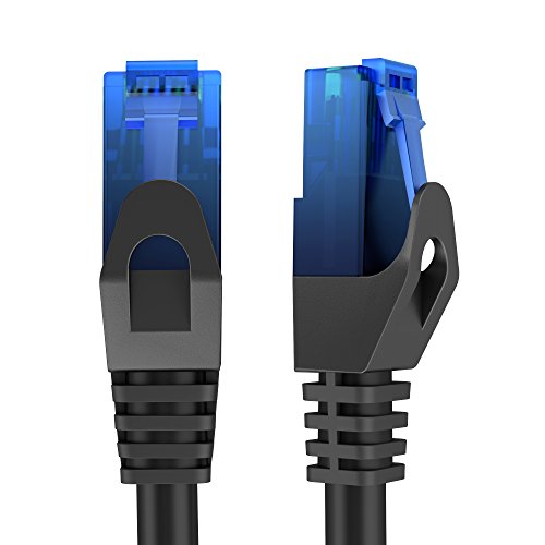KabelDirekt – 30m – Cable de Ethernet y Cable de Parche/de Red (Conector RJ45, para máxima Velocidad de Fibra óptica, Ideal para Redes gigabit/LAN, Router/módems, Conectores Switch, Negro)