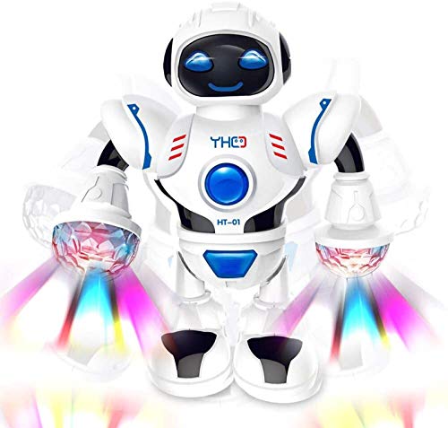 Kajiali Robots de danza espacial inteligente, luz LED, para caminar, bailar, cantar, robot, astronauta giratorio, regalo para niños y niñas