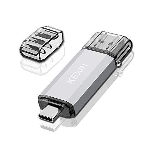 KEXIN 32GB Memoria USB Tipo C y USB 3.0 OTG Flash Drive 32 GB 2 en 1 USB Pendrive Memory Stick para Portátil, Teléfono y Otras Dispositivos USB o Tipo C