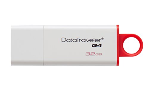 Kingston DataTraveler G4 DTIG4/32 GB - Memoria USB 3.0, 32 GB, Color Blanco/Rojo