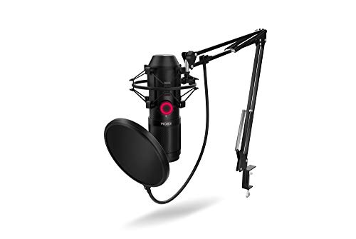 KROM KAPSULE - NXKROMKPSL - Kit de micrófono Streaming, unidireccional con Dos condensadores de cápsula, Audio 3.5mm, Montura Anti-Shock y Filtro Pop