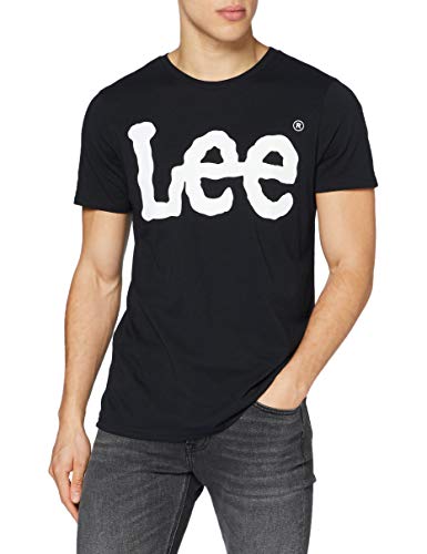 Lee Logo tee Camiseta, Negro (Black Ai01), X-Large para Hombre