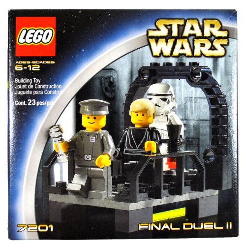 Lego Year 2002 Star Wars Series Movie Scene Set # 7201 - FINAL DUEL II with Walkway on the Second Death Star Plus Luke Skywalker as Jedi Knight, Imperial Officer and Stormtrooper Minifigures (Total Pieces: 23) by LEGO