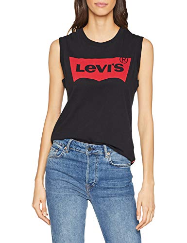 Levi's On Tour Camiseta deportiva de tirantes, Red Hsmk Tank Black, M para Mujer