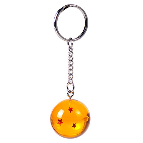 Llavero Netronic, acrílico, 2,7 cm, diseño de estrellas de Dragon Ball Z, 3 stars