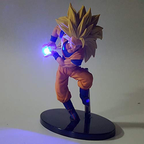 Luz Nocturna Dragon Ball Z Son Goku DIY Display Led Light Goku 150mm Anime Dragon Ball Super Saiyan Action Figure Lámpara de Mesa