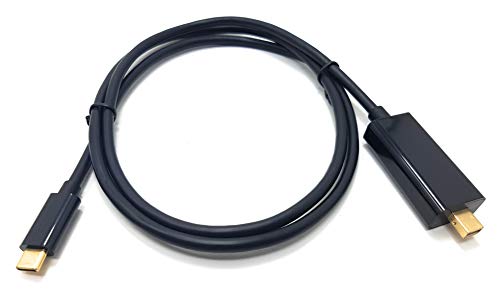 MainCore Cable USB C a Mini DisplayPort (MDP) de 1 m de cable de audio 4K 60HZ tipo C compatible con ordenadores portátiles, smartphones, tabletas (disponible en 1 m, 2 m, 3 m, 5 m) (1 m)