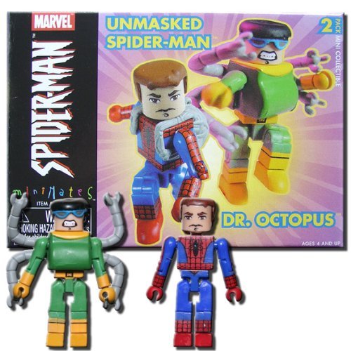 Marvel MiniMates Series 4 Unmasked SpiderMan and Dr. Octopus by Minimates