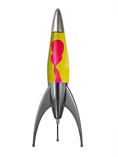 Mathmos lámpara de lava Telstar Rocket - Amarillo/Rojo