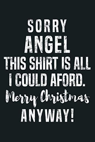 Mens Merry Christmas Angel Funny Xmas Gag Gift Custom Name: Notebook Planner -6x9 inch Daily Planner Journal, To Do List Notebook, Daily Organizer, 114 Pages