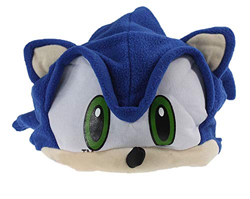 MIAOGOU Sonic Sonic Hat The Hedgehog Cosplay Cap Plush Mask Movie Fleece Anime Beanie Blue For Age 5+ Teenagers Adultos Regalo De Cumpleaños