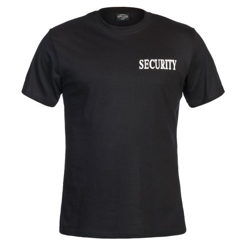 Mil-Tec Camiseta Negra con Doble impresión Security, XL
