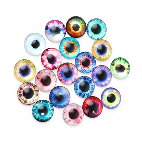 MIsha 10 pares Ojos de seguridad de Vaso Juguete animal de cristal ojos, Ojos de seguridad para amigurumi muñecas títere oso de peluche animal de peluche（10mm）