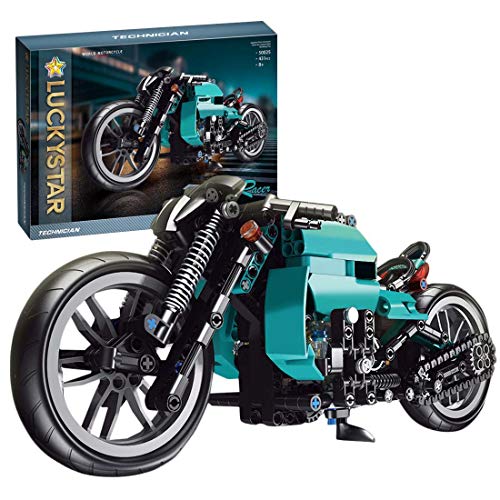 Morton3654Mam Juego de 431 piezas de construcción para motocicleta, para montar en moto, pequeñas partículas, ladrillos, juguetes, decoración, colección