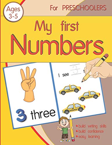 My First Number for preschoolers: Workbook practice books paper for preschool Toddler or kindergarten, PK, K, 1st Grade, Paperback or Kids Age 3-5, Fun with dotted lined sheets,8.5x11 inches