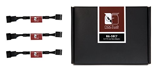 Noctua NA-SRC7, Cables Adaptadores para Disminución de Ruido con 4 Pines para Ventiladores de PC (Negro)