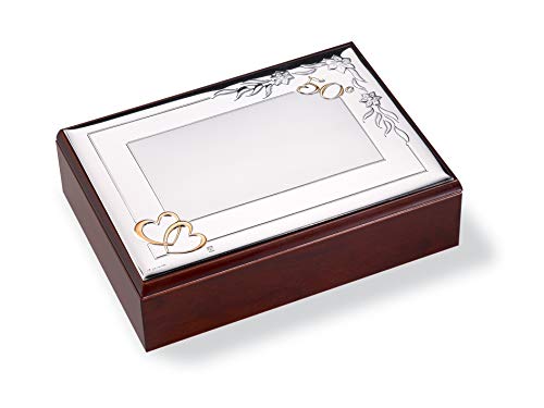 Noiluna icOnic - Caja joyero de plata 13 x 18 – Aniversario 50 años de boda, bodas de oro