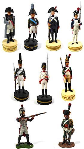 OPO 10 - Lote de 9 Figuras Soldados 1/32 60mm 1er Imperio Guardia Imperial Napoleon del Prado (LS7)