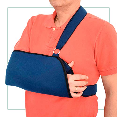 ORTONES | Cabestrillo Sling ajustable para hombro brazo | Inmovilizador | Talla universal | Azul.