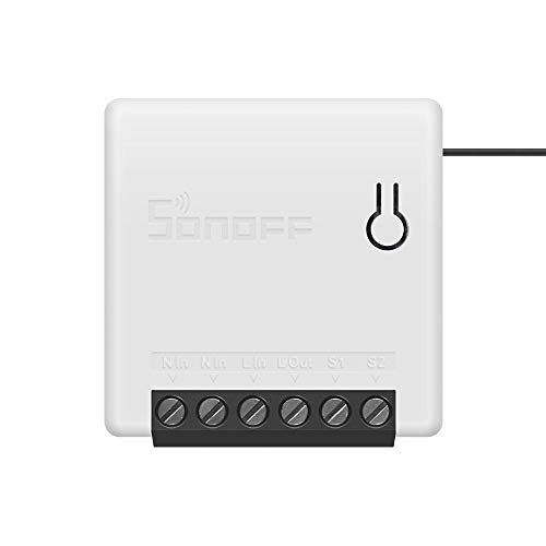 OWSOO SONOFF Mini Interruptor 10A, Interruptor de Dos Vías, Mini Switch, Soporta Modo de DIY, Control de App, Control de Voz, Temporización, Compatible con Google Home/Amazon Alexa