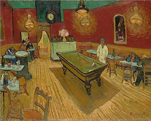 Pintura De La Lona 60x80cm Sin Marco El famoso pintor holandés Vincent van Gogh - El café nocturno para la decoración del hogar de la sala de estar