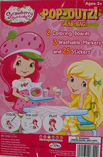 Pop-outs Take N Play Grab Bag! Mini Set~ Strawberry Shortcake ~ Coloring Activity Boards ~ Markers ~ Stickers
