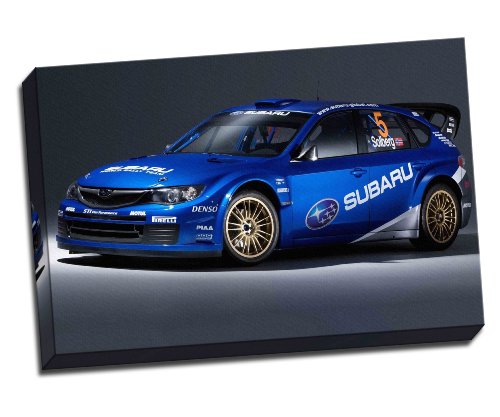 Póster de Rally Car WRC Subaru Impreza WRX sobre lienzo de 30 x 20 pulgadas