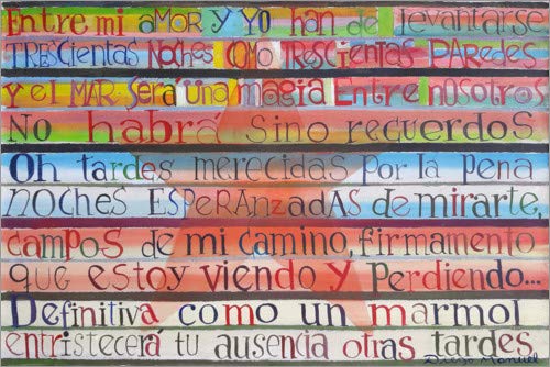 Posterlounge Cuadro de PVC 90 x 60 cm: Farewell Poem by Jorge Luis Borges de Diego Manuel Rodriguez