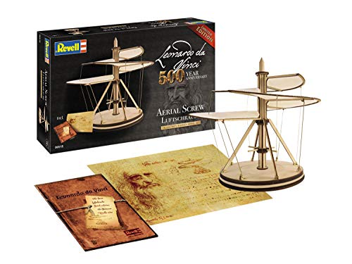 Revell- Aerial Screw (500 Years Leonardo da Vinci) Escala 1:48 Modelo de Kit de Madera, Color (00515)