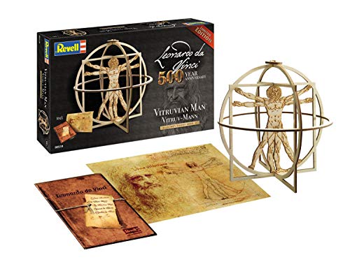 Revell- Vitruv-Mann (500 Years Leonardo da Vinci), Escala 1:16 Modelo de Kit de Madera, Multicolor, 00519/519