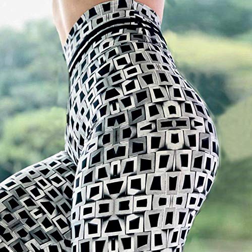 RRUI Medias para Mujer Medias de Mujer Impreso Nuevo 3D Pantalones Pitillo para Mujer Caja Irregular para Mujer M