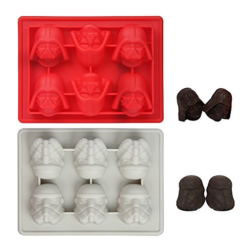 Set of 2 Star Wars Silicone Ice Trays / Chocolate Molds: Darth Vader and Stormtrooper by Kotobukiya