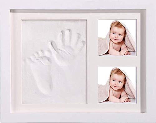 StillCool Marco de Fotos para Huella Manos y Pies DIY bebé Handprint y Inkpad de Fotos Regalos Babyparty seguro, Adecuado para El Crecimiento de Registros de Recién Nacidos/Bebés